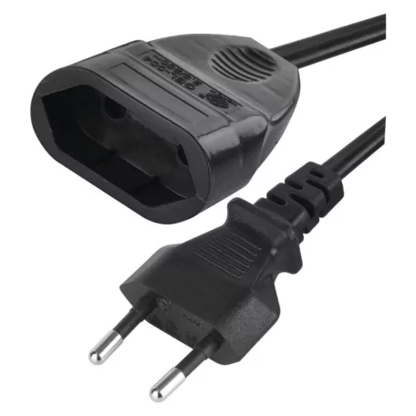Hosszabbító 5 m / 1 aljzat / fekete / PVC / 0,75 mm2