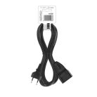 Hosszabbító 5 m / 1 aljzat / fekete / PVC / 0,75 mm2