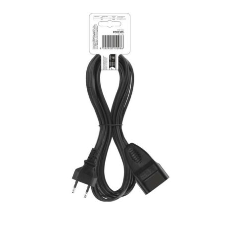 Hosszabbító 5 m / 1 aljzat / fekete / PVC / 0,75 mm2