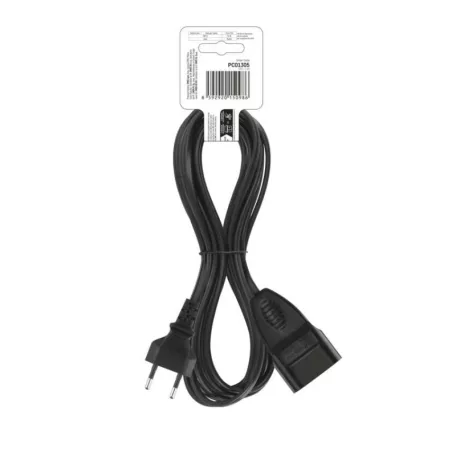 Hosszabbító 5 m / 1 aljzat / fekete / PVC / 0,75 mm2