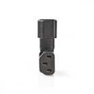 Extension Dugó | IEC-320-C13 | IEC-320-C14 | Döntött Bal | Nikkelezett | PVC | Fekete | Boríték | 1 db