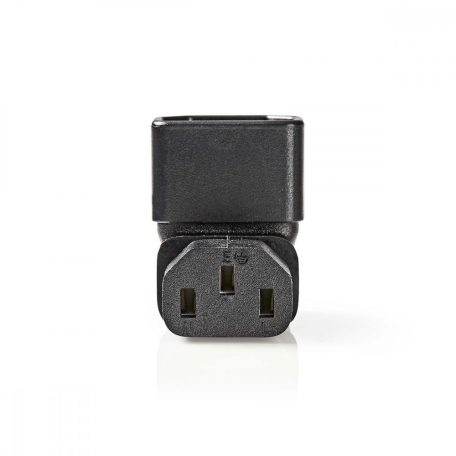 Extension Dugó | IEC-320-C13 | IEC-320-C14 | Könyök 90 ° | Nikkelezett | PVC | Fekete | Boríték | 1 db