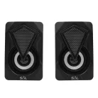SAL PCS 230 multimédia hangszórópár, 2x3 W, RGB LED effekt, AUX, BT, USB tápkábel