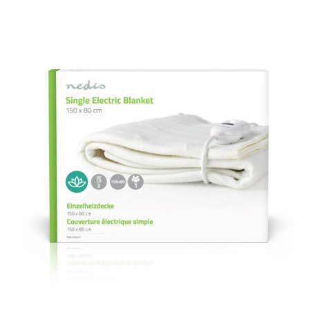 Elektromos Takaró | Alsótakaró | 1 Személy | 150 x 80 cm | 3 Hőbeállítások | Mosható | Túlmelegedés elleni védelem | Poliészter