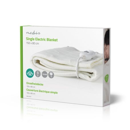 Elektromos Takaró | Alsótakaró | 1 Személy | 150 x 80 cm | 3 Hőbeállítások | Mosható | Túlmelegedés elleni védelem | Poliészter