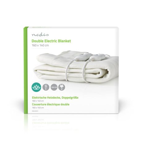 Elektromos Takaró | Alsótakaró | 2 Személy | 160 x 140 cm | 3 Hőbeállítások | Mosható | Túlmelegedés elleni védelem | Poliészter