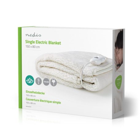Elektromos Takaró | Alsótakaró | 1 Személy | 150 x 80 cm | 3 Hőbeállítások | Mosható | Túlmelegedés elleni védelem | Poliészter / Szintetikus