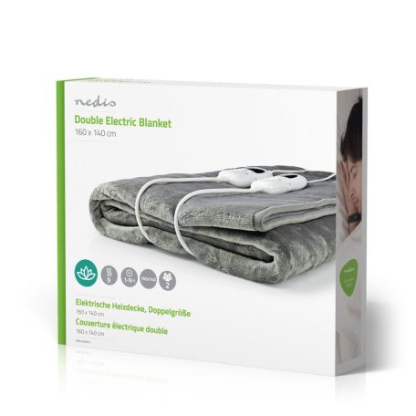 Elektromos Takaró | Alsótakaró | 2 Személy | 160 x 140 cm | 9 Hőbeállítások | Mosható | Túlmelegedés elleni védelem | Digitális vezérlés | Gyapjú / Poliészter