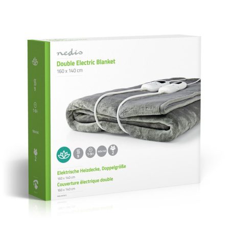 Elektromos Takaró | Alsótakaró | 2 Személy | 160 x 140 cm | 9 Hőbeállítások | Mosható | Túlmelegedés elleni védelem | Digitális vezérlés | Gyapjú / Poliészter