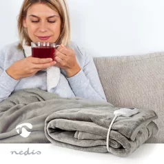   Elektromos Takaró | Felsőtakaró | 1 Személy | 180 x 130 cm | 9 Hőbeállítások | Mosható | Túlmelegedés elleni védelem | Digitális vezérlés | Gyapjú