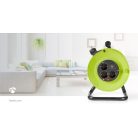 Kábel tekercs | Földelt csatlakozó | 25.0 m | 3000 W | 16 A | Földelés típusa: Oldal Érzékelő | 230 V AC 50/60 Hz | Aljzat szög: 90 ° | H05VV-F 3G1.5mm² | Biztosíték: Igen | Fekete / Zöld