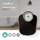 Személyes skála | Analóg | Fekete | Gumi | Csúszás gátló felület | Maximális súlymérési kapacitás: 160 kg