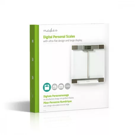 Személyes skála | Digitális | Átlátszó | Edzett Üveg | Maximális súlymérési kapacitás: 180 kg