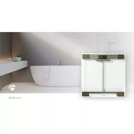 Személyes skála | Digitális | Átlátszó | Edzett Üveg | Maximális súlymérési kapacitás: 180 kg