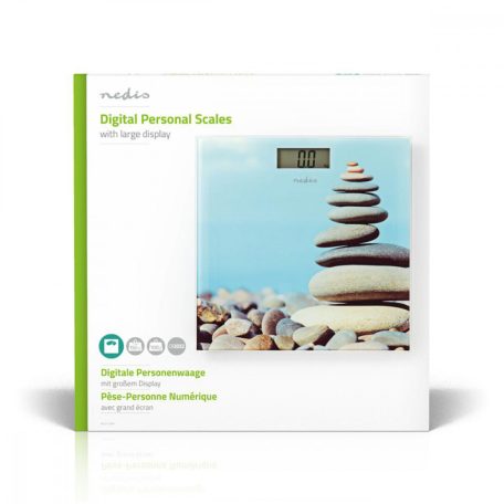 NEDIS SZEMÉLYI mérleg, fürdőszoabai mérleg. König Ultravékony digitális személymérleg Kék fürdőszoba mérleg ZEN mintával max 150kg - HC-PS141 -PESC112DVA