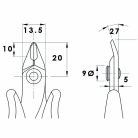 Vágófogó 128 mm Precíziós