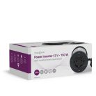 Inverter módosult szinuszhullám | Bemeneti feszültség: 12 V DC | Eszköz táp kimeneti csatlaakozó(k): Type F (CEE 7/3) / USB-A | 230 V AC 50 Hz | 150 W | Kimenő csúcs teljesítmény: 300 W | Szivargyújtó Csatlakozó | Ezüst