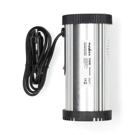 Inverter módosult szinuszhullám | Bemeneti feszültség: 12 V DC | Eszköz táp kimeneti csatlaakozó(k): Type F (CEE 7/3) / USB-A | 230 V AC 50 Hz | 150 W | Kimenő csúcs teljesítmény: 300 W | Szivargyújtó Csatlakozó | Ezüst