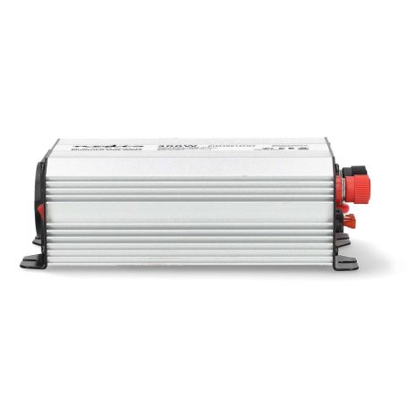 Inverter módosult szinuszhullám | Bemeneti feszültség: 12 V DC | Eszköz táp kimeneti csatlaakozó(k): Type F (CEE 7/3) / USB-A | 230 V AC 50 Hz | 300 W | Kimenő csúcs teljesítmény: 600 W | Akkumulátorsaruk + Szivargyújtó | Ezüst