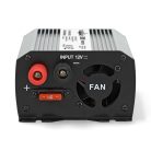 Inverter módosult szinuszhullám | Bemeneti feszültség: 12 V DC | Eszköz táp kimeneti csatlaakozó(k): Type F (CEE 7/3) / USB-A | 230 V AC 50 Hz | 300 W | Kimenő csúcs teljesítmény: 600 W | Akkumulátorsaruk + Szivargyújtó | Ezüst