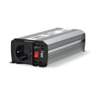Inverter módosult szinuszhullám | Bemeneti feszültség: 12 V DC | Eszköz táp kimeneti csatlaakozó(k): Type F (CEE 7/3) / USB-A | 230 V AC 50 Hz | 600 W | Kimenő csúcs teljesítmény: 1200 W | Akkumulátorsaruk + Szivargyújtó | Ezüst