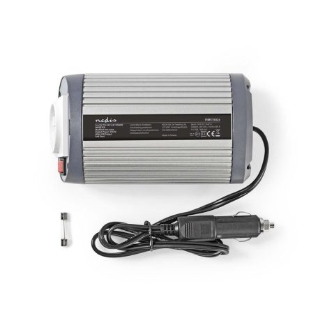 Inverter módosult szinuszhullám | Bemeneti feszültség: 24 V DC | Eszköz táp kimeneti csatlaakozó(k): Type F (CEE 7/3) / USB-A | 230 V AC 50 Hz | 150 W | Kimenő csúcs teljesítmény: 300 W | Szivargyújtó Csatlakozó | Ezüst