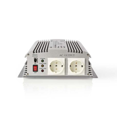 Inverter módosult szinuszhullám | Bemeneti feszültség: 24 V DC | Eszköz táp kimeneti csatlaakozó(k): Type F (CEE 7/3) | 230 V AC 50 Hz | 1700 W | Kimenő csúcs teljesítmény: 3000 W | Csavaros Kapocs | Ezüst