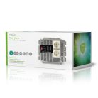 Inverter módosult szinuszhullám | Bemeneti feszültség: 12 V DC | Eszköz táp kimeneti csatlaakozó(k): Type F (CEE 7/3) | 230 V AC 50 Hz | 2500 W | Kimenő csúcs teljesítmény: 5000 W | Csavaros Kapocs | Ezüst