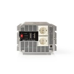   Inverter módosult szinuszhullám | Bemeneti feszültség: 24 V DC | Eszköz táp kimeneti csatlaakozó(k): Type F (CEE 7/3) | 230 V AC 50 Hz | 4000 W | Kimenő csúcs teljesítmény: 8000 W | Csavaros Kapocs | Ezüst