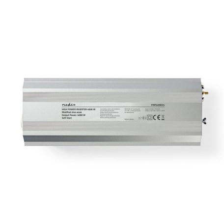 Inverter módosult szinuszhullám | Bemeneti feszültség: 24 V DC | Eszköz táp kimeneti csatlaakozó(k): Type F (CEE 7/3) | 230 V AC 50 Hz | 4000 W | Kimenő csúcs teljesítmény: 8000 W | Csavaros Kapocs | Ezüst