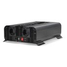 Inverter tiszta szinuszos | Bemeneti feszültség: 12 V DC | Eszköz táp kimeneti csatlaakozó(k): Type F (CEE 7/3) / USB-A / USB-C™ | 230 V AC 50 Hz | 2000 W | Kimenő csúcs teljesítmény: 4000 W | Csavaros Kapocs | Tiszta Szinusz Hullám | Biztosíték | Fekete