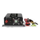 Inverter tiszta szinuszos | Bemeneti feszültség: 12 V DC | Eszköz táp kimeneti csatlaakozó(k): Type F (CEE 7/3) / USB-A / USB-C™ | 230 V AC 50 Hz | 300 W | Kimenő csúcs teljesítmény: 600 W | Csavaros Kapocs | Tiszta Szinusz Hullám | Biztosíték | Fekete
