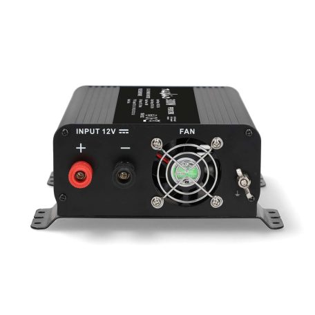 Inverter tiszta szinuszos | Bemeneti feszültség: 12 V DC | Eszköz táp kimeneti csatlaakozó(k): Type F (CEE 7/3) / USB-A / USB-C™ | 230 V AC 50 Hz | 300 W | Kimenő csúcs teljesítmény: 600 W | Csavaros Kapocs | Tiszta Szinusz Hullám | Biztosíték | Fekete