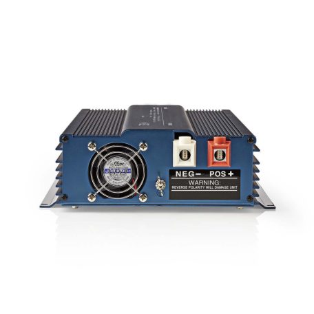 Inverter tiszta szinuszos | Bemeneti feszültség: 12 V DC | Eszköz táp kimeneti csatlaakozó(k): Type F (CEE 7/3) | 230 V AC 50 Hz | 1000 W | Kimenő csúcs teljesítmény: 2000 W | Csavaros Kapocs | Tiszta Szinusz Hullám | Biztosíték | Kék