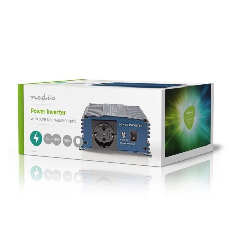 Inverter tiszta szinuszos | Bemeneti feszültség: 12 V DC | Eszköz táp kimeneti csatlaakozó(k): Type F (CEE 7/3) | 230 V AC 50 Hz | 150 W | Kimenő csúcs teljesítmény: 300 W | Szivargyújtó Csatlakozó | Tiszta Szinusz Hullám | Biztosíték | Kék