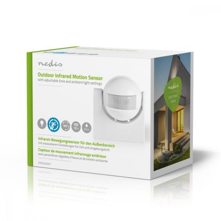 Mozgásérzékelő | Kül és Beltéri | 3-Wire | F típus (CEE 7/7) | 180 ° | 5 - 300 W | 300 W | 1200 W | 3 - 2000 Lux | érzékelő technológia: PIR | Sensor funkciókkal: 0.0 - 12.0 m