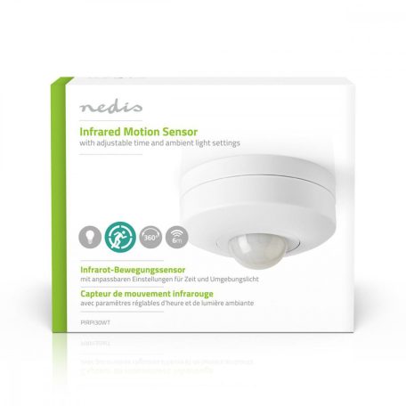 Mozgásérzékelő | Benti | 3-Wire | F típus (CEE 7/7) | 360 ° | 5 - 300 W | 300 W | 1200 W | 3 - 2000 Lux | érzékelő technológia: PIR | Sensor funkciókkal: 0.0 - 6.0 m