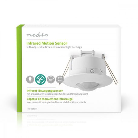 Mozgásérzékelő | Benti | 3-Wire | F típus (CEE 7/7) | 360 ° | 5 - 300 W | 300 W | 1200 W | 3 - 2000 Lux | érzékelő technológia: PIR | Sensor funkciókkal: 0.0 - 6.0 m