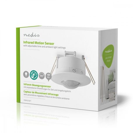 Mozgásérzékelő | Benti | 3-Wire | F típus (CEE 7/7) | 360 ° | 5 - 300 W | 300 W | 1200 W | 3 - 2000 Lux | érzékelő technológia: PIR | Sensor funkciókkal: 0.0 - 6.0 m