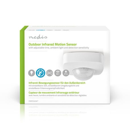 Mozgásérzékelő | Kül és Beltéri | 3-Wire | F típus (CEE 7/7) | 360 ° | 5 - 300 W | 300 W | 1200 W | 3 - 2000 Lux | érzékelő technológia: PIR | Sensor funkciókkal: 2.0 - 8.0 m