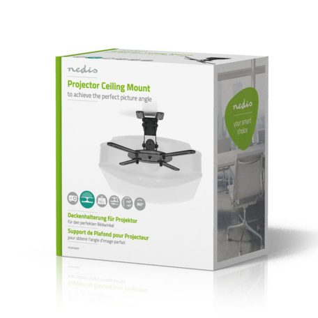 Projektor Tartó | Dönthető Forgatható | 10 kg | Forgatható | Dönthető | Acél | Fekete