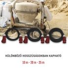 3 fázisú kültéri hosszabbító 25 m / 1 aljzat / fekete / gumi / 400 V / 2,5 mm2