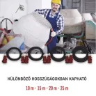 3 fázisú kültéri hosszabbító 15 m / 1 aljzat / fekete / gumi / 400 V / 4 mm2