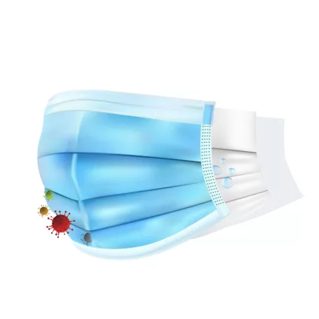 Szájmaszk - 3 rétegű - kék - 10 db / csomag