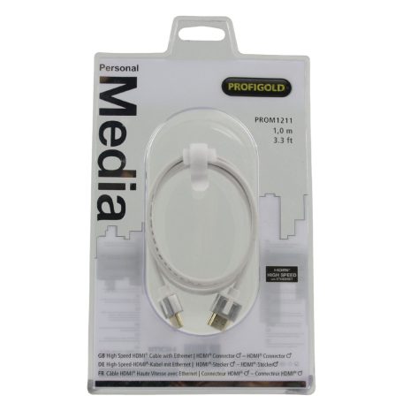 Nagy Sebességű Hdmi Kábel Ethernettel HDMI Csatlakozó - HDMI Csatlakozó 1.00 m Fehér