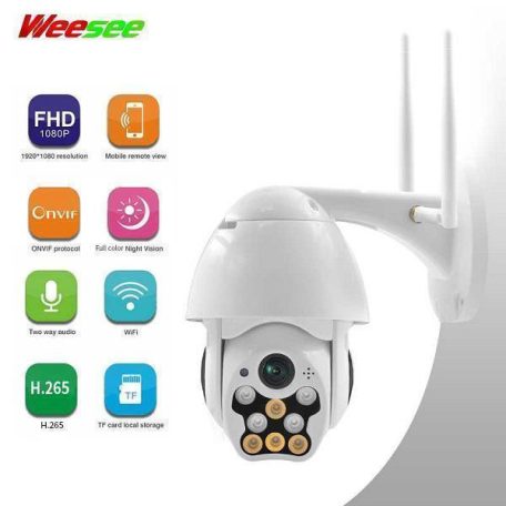 Pro vision Onvif 21P Wifi IP Kültéri Térfigyelő Kamera Full HD 1080p - 3MP - új típus 2 antennás ip65 megfigyelő biztonsági készlet mozgás követés hangfelvétel