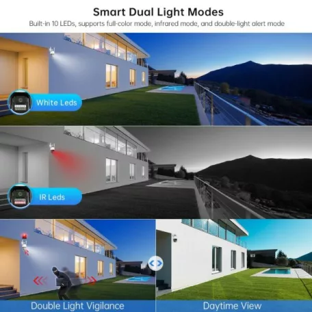 Pro vision Onvif 25P Wifi IP Kültéri Térfigyelő Kamera Full HD 1080p - 5MP - új típus 2 antennás ip66 megfigyelő biztonsági készlet mozgás követés hangfelvétel