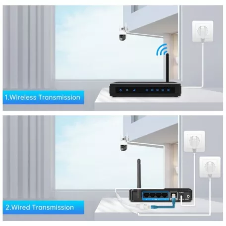 Pro vision Onvif P25 Wifi IP Kültéri Térfigyelő Kamera Full HD 1080p - 5MP v380pro- új típus 2 antennás ip66 megfigyelő biztonsági készlet mozgás követés hangfelvétel