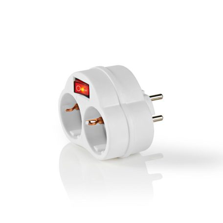 Tápaljzat Splitter | F típus (CEE 7/7) | 250 V AC 50 Hz | Földelt csatlakozó / F típus (CEE 7/7) | 250 V AC 50/60 Hz | 16.0 A | 3500 W | Integrált kapcsoló | Fehér