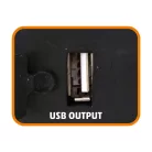 Home PVR 30B padlóventilátor, 44,4 W, 3 fokozat, 30 cm-es lapátátmérő, 90°-os oszcillálás, fém lapátok, IPX 4, 6 db 2000 mAh Li-ion akkumulátor